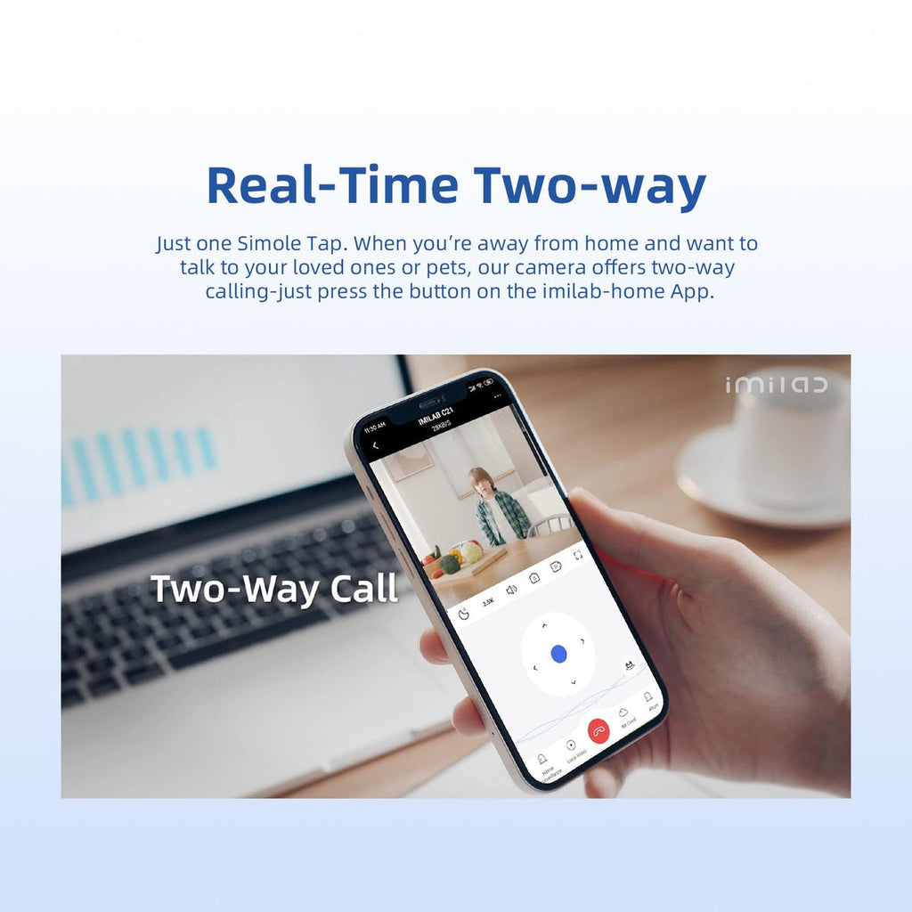 IMILAB C21 2.5K Smart Baby Monitor — 360° Pan-Tilt WiFi Camera with Starlight Night Vision