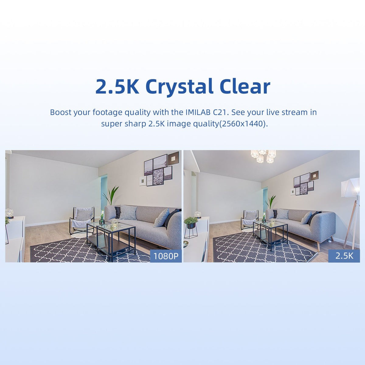 IMILAB C21 2.5K Smart Baby Monitor — 360° Pan-Tilt WiFi Camera with Starlight Night Vision