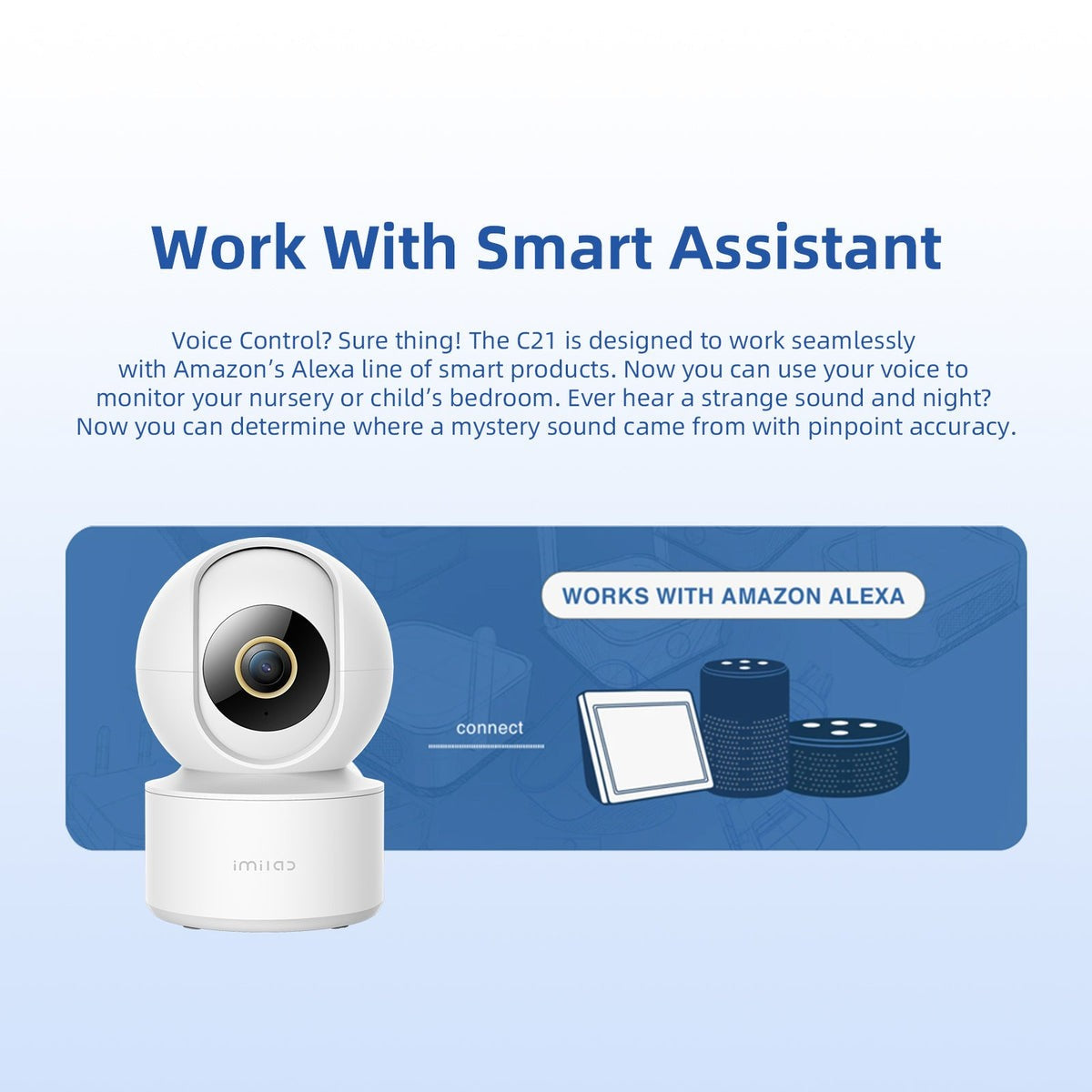 IMILAB C21 2.5K Smart Baby Monitor — 360° Pan-Tilt WiFi Camera with Starlight Night Vision