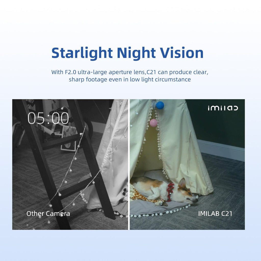 IMILAB C21 2.5K Smart Baby Monitor — 360° Pan-Tilt WiFi Camera with Starlight Night Vision