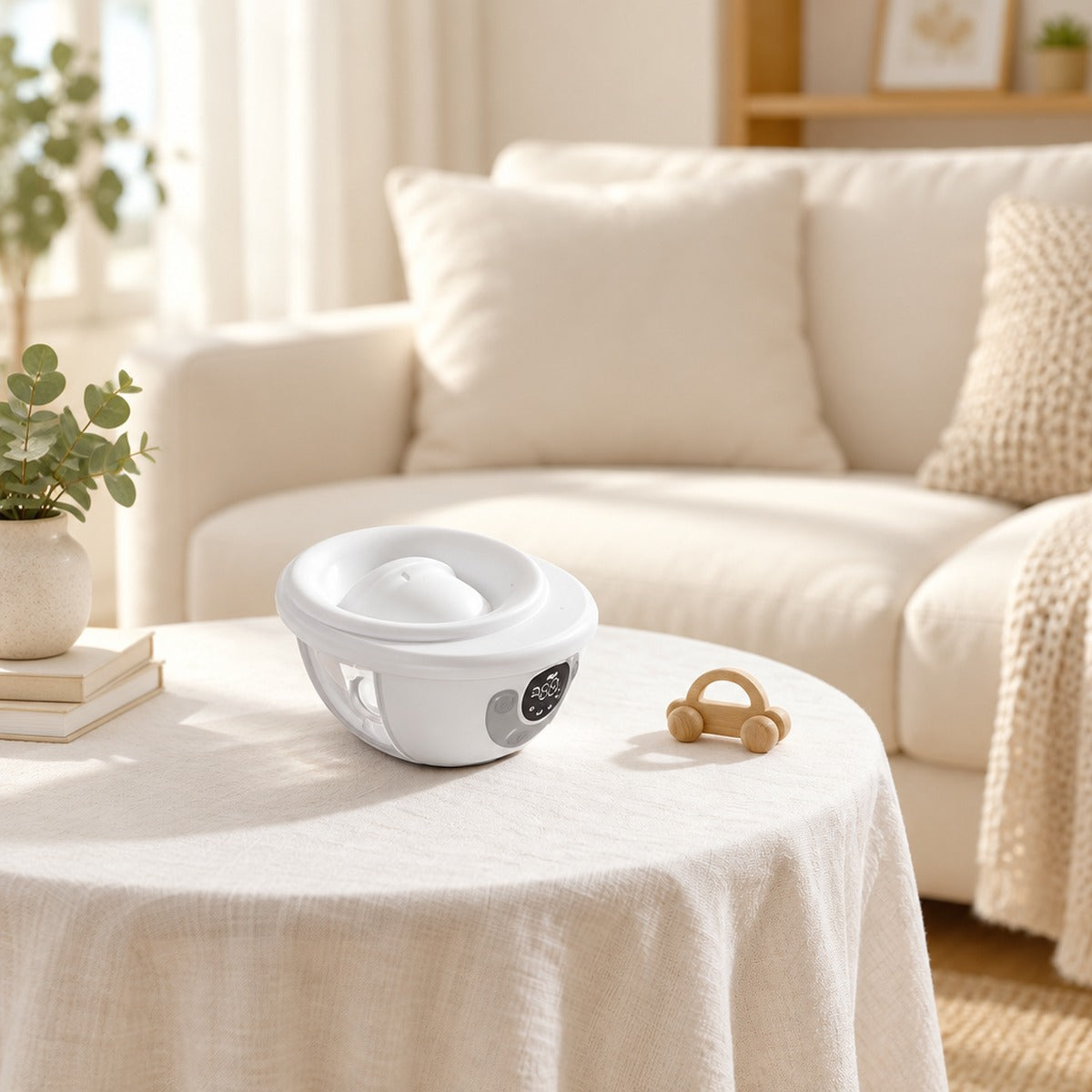 Scandinavian nursery with the Silent Impact wearable breast pump