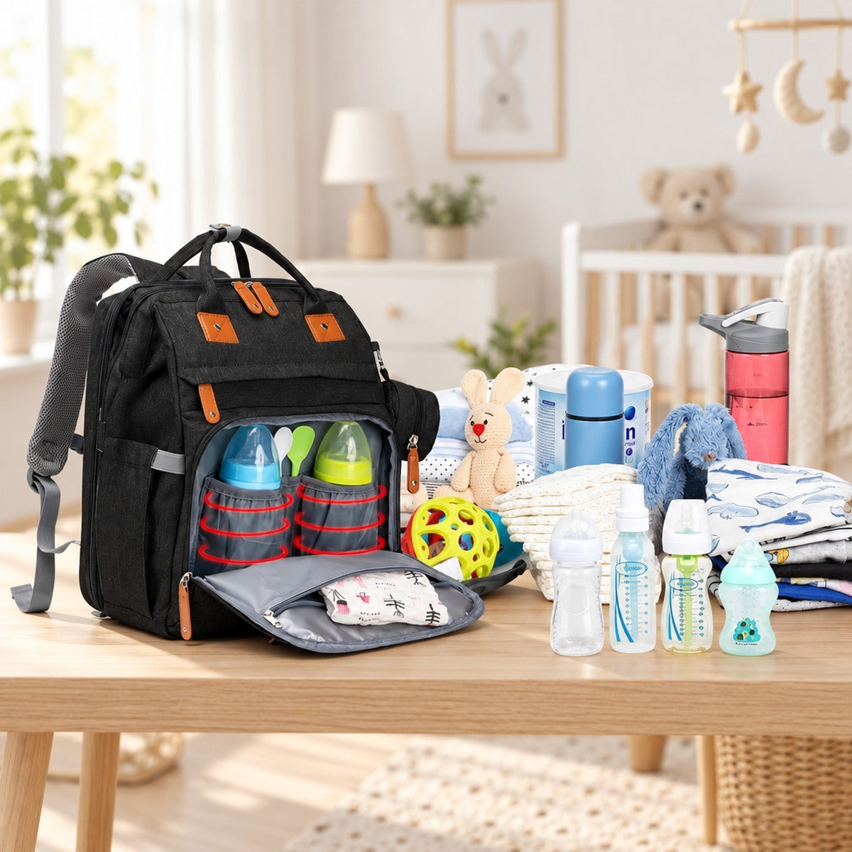 55L large capacity with 19 pockets to keep everything organised
