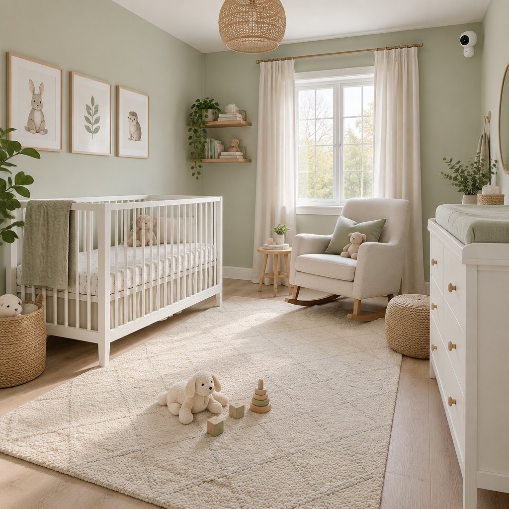 Scandinavian nursery with the Silent Impact monitor